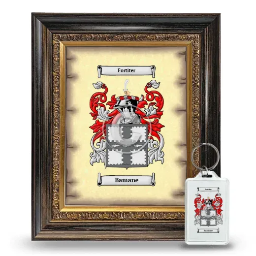 Bamane Framed Coat of Arms and Keychain - Heirloom