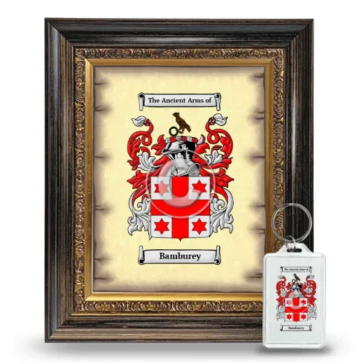 Bamburey Framed Coat of Arms and Keychain - Heirloom