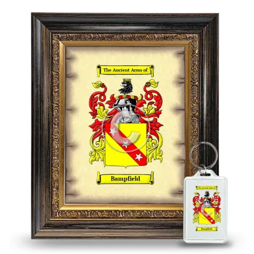 Bampfield Framed Coat of Arms and Keychain - Heirloom