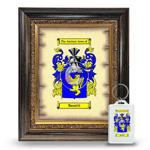 Baratti Framed Coat of Arms and Keychain - Heirloom