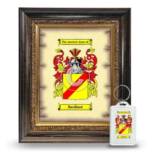 Bardiani Framed Coat of Arms and Keychain - Heirloom