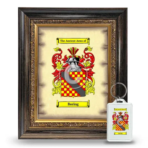 Baring Framed Coat of Arms and Keychain - Heirloom