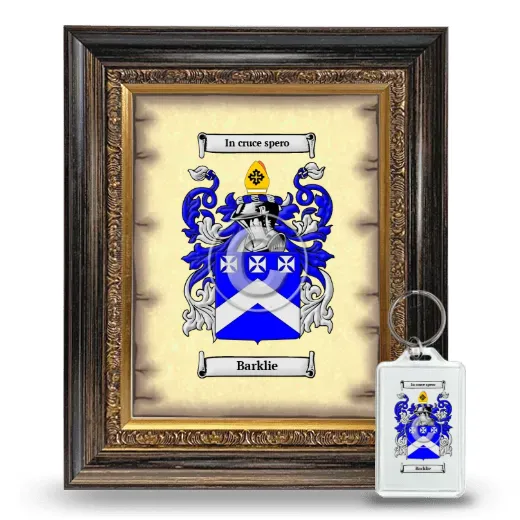 Barklie Framed Coat of Arms and Keychain - Heirloom