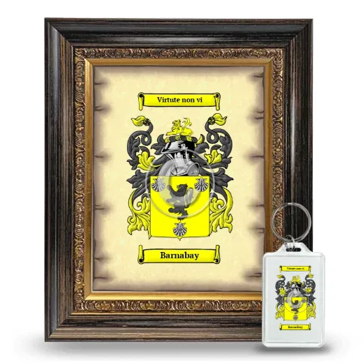 Barnabay Framed Coat of Arms and Keychain - Heirloom