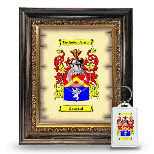 Barnard Framed Coat of Arms and Keychain - Heirloom