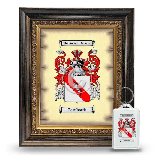 Barnhardt Framed Coat of Arms and Keychain - Heirloom