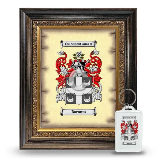 Barnum Framed Coat of Arms and Keychain - Heirloom