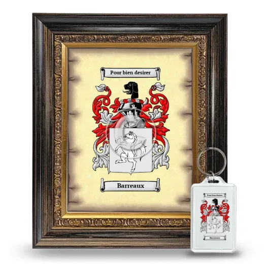 Barreaux Framed Coat of Arms and Keychain - Heirloom