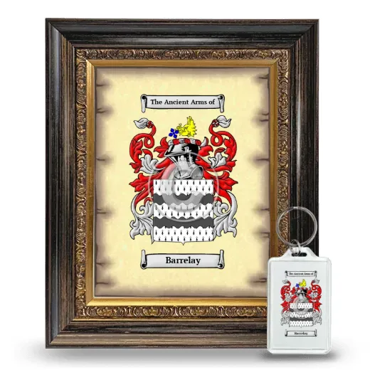 Barrelay Framed Coat of Arms and Keychain - Heirloom