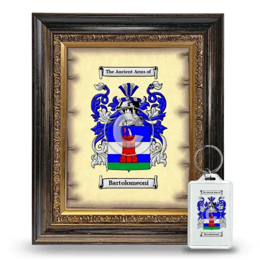 Bartolomeoni Framed Coat of Arms and Keychain - Heirloom