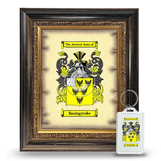 Basingstoke Framed Coat of Arms and Keychain - Heirloom