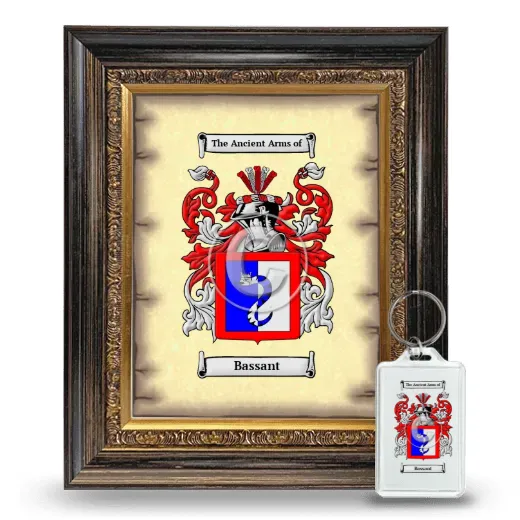 Bassant Framed Coat of Arms and Keychain - Heirloom