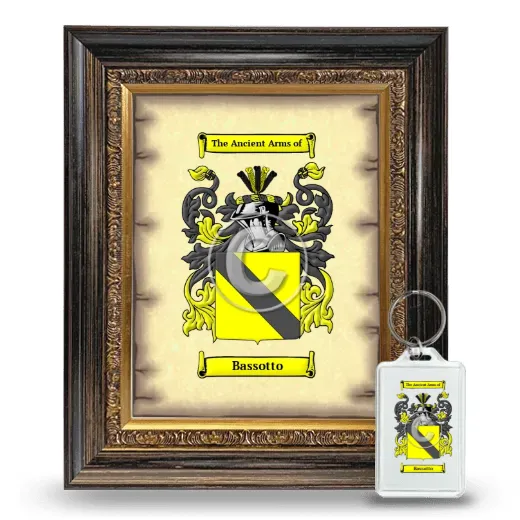 Bassotto Framed Coat of Arms and Keychain - Heirloom