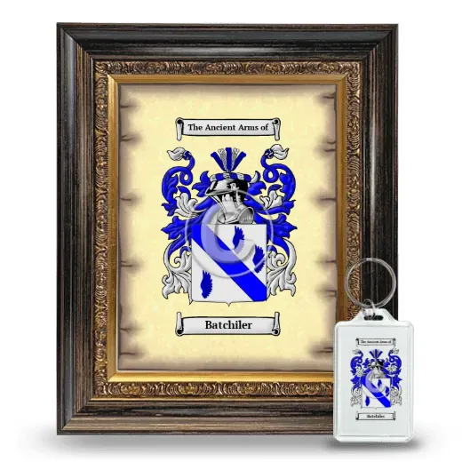 Batchiler Framed Coat of Arms and Keychain - Heirloom