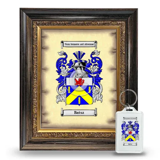 Batsz Framed Coat of Arms and Keychain - Heirloom
