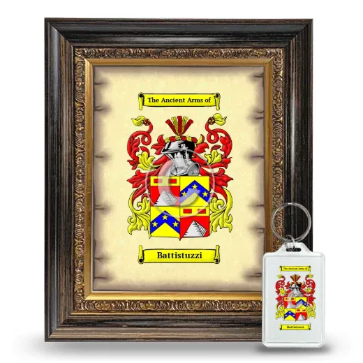 Battistuzzi Framed Coat of Arms and Keychain - Heirloom