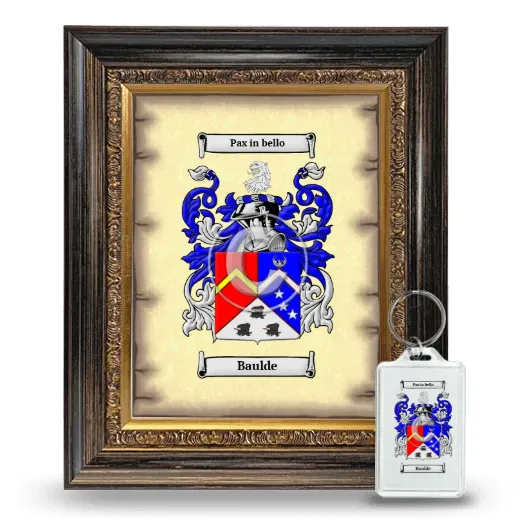 Baulde Framed Coat of Arms and Keychain - Heirloom
