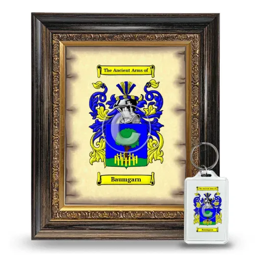 Baumgarn Framed Coat of Arms and Keychain - Heirloom