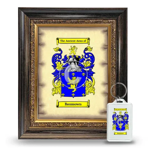 Baumown Framed Coat of Arms and Keychain - Heirloom