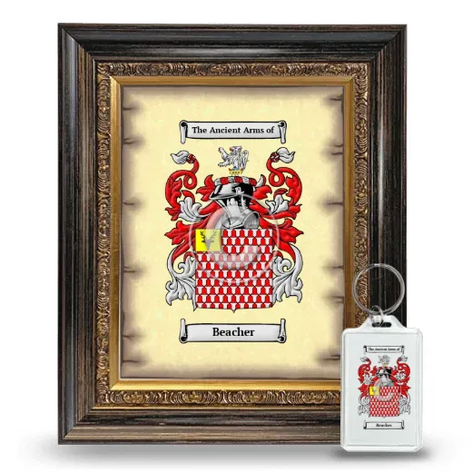 Beacher Framed Coat of Arms and Keychain - Heirloom
