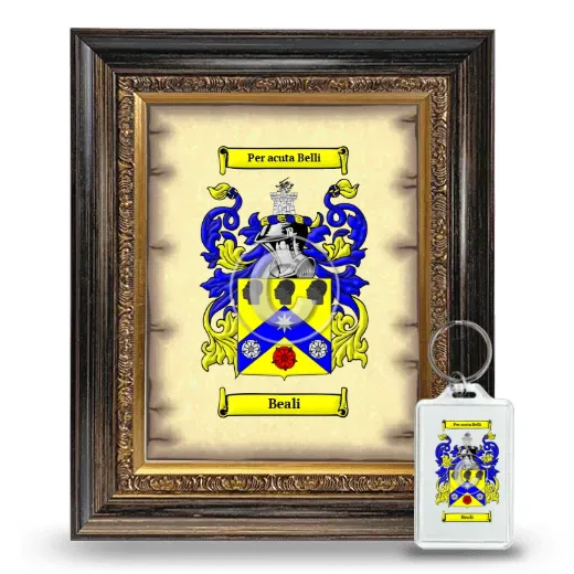Beali Framed Coat of Arms and Keychain - Heirloom