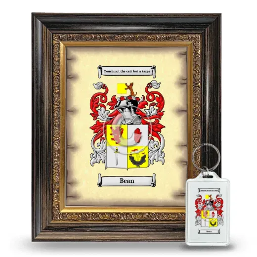 Bean Framed Coat of Arms and Keychain - Heirloom