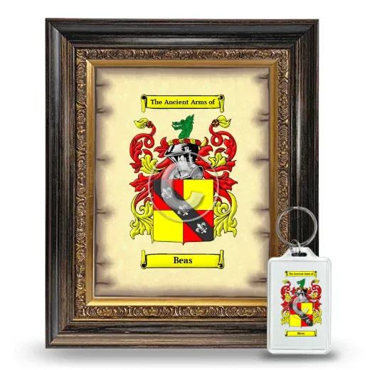 Beas Framed Coat of Arms and Keychain - Heirloom