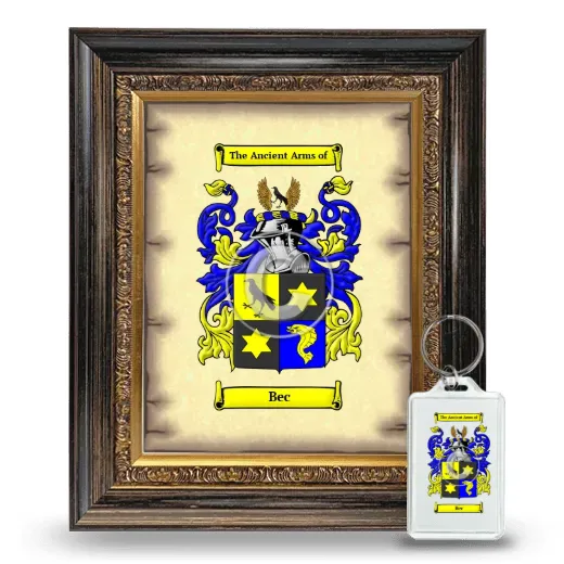 Bec Framed Coat of Arms and Keychain - Heirloom