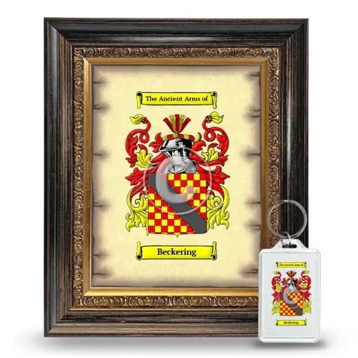 Beckering Framed Coat of Arms and Keychain - Heirloom