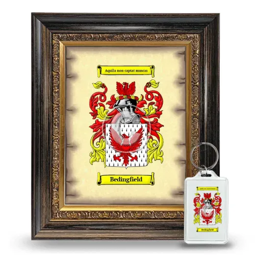 Bedingfield Framed Coat of Arms and Keychain - Heirloom