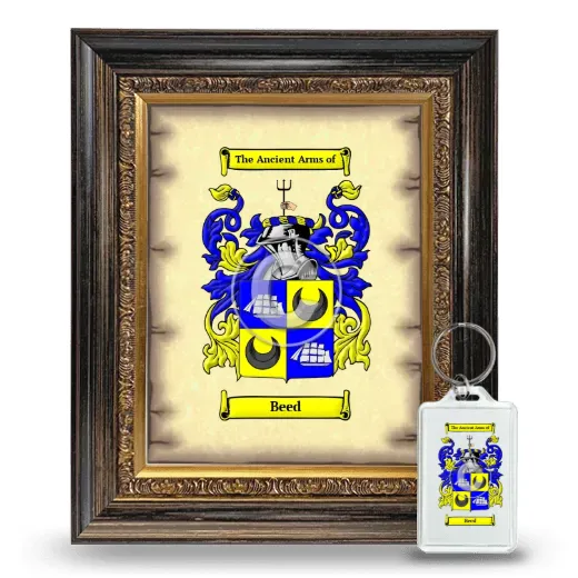 Beed Framed Coat of Arms and Keychain - Heirloom