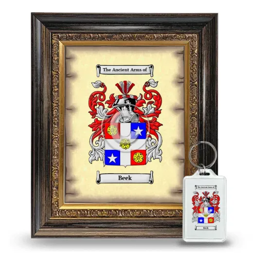 Beek Framed Coat of Arms and Keychain - Heirloom