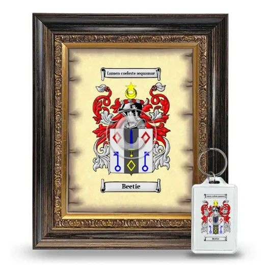Beetie Framed Coat of Arms and Keychain - Heirloom