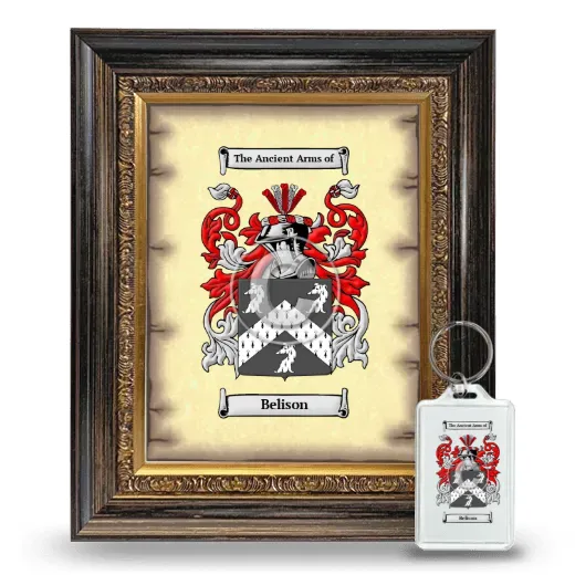 Belison Framed Coat of Arms and Keychain - Heirloom