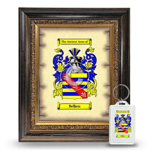 Belken Framed Coat of Arms and Keychain - Heirloom