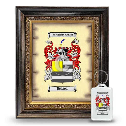 Belsted Framed Coat of Arms and Keychain - Heirloom