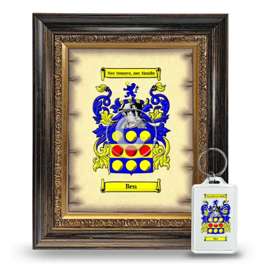 Ben Framed Coat of Arms and Keychain - Heirloom
