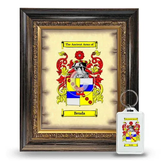 Benda Framed Coat of Arms and Keychain - Heirloom