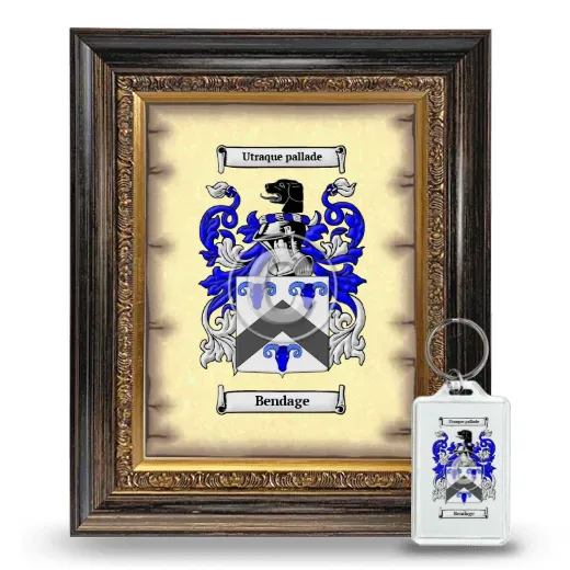 Bendage Framed Coat of Arms and Keychain - Heirloom