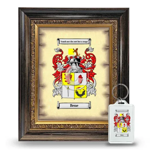 Bene Framed Coat of Arms and Keychain - Heirloom
