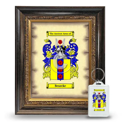 Benecke Framed Coat of Arms and Keychain - Heirloom