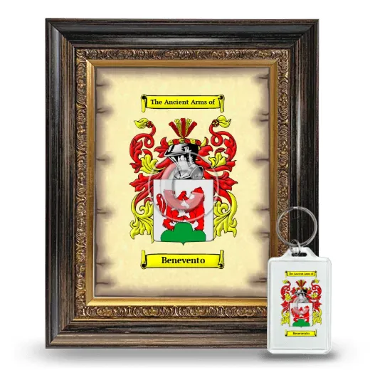 Benevento Framed Coat of Arms and Keychain - Heirloom