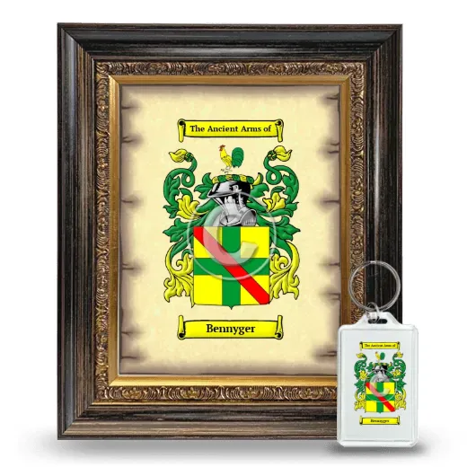 Bennyger Framed Coat of Arms and Keychain - Heirloom