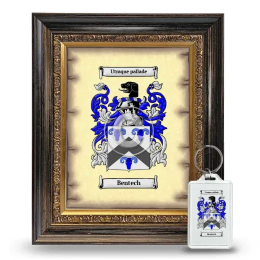 Bentech Framed Coat of Arms and Keychain - Heirloom