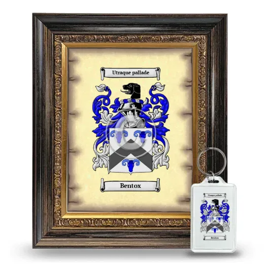 Bentox Framed Coat of Arms and Keychain - Heirloom