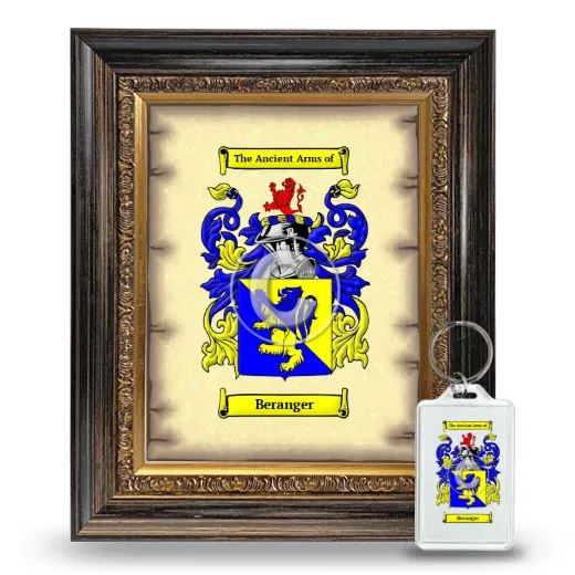 Beranger Framed Coat of Arms and Keychain - Heirloom