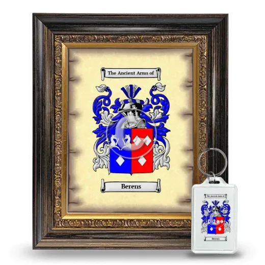 Berens Framed Coat of Arms and Keychain - Heirloom