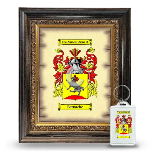 Bernache Framed Coat of Arms and Keychain - Heirloom