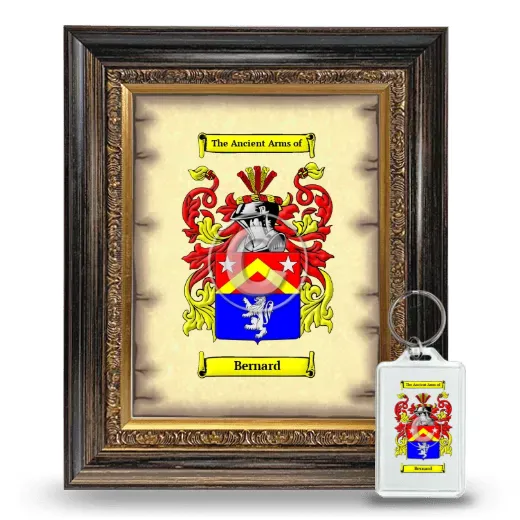 Bernard Framed Coat of Arms and Keychain - Heirloom