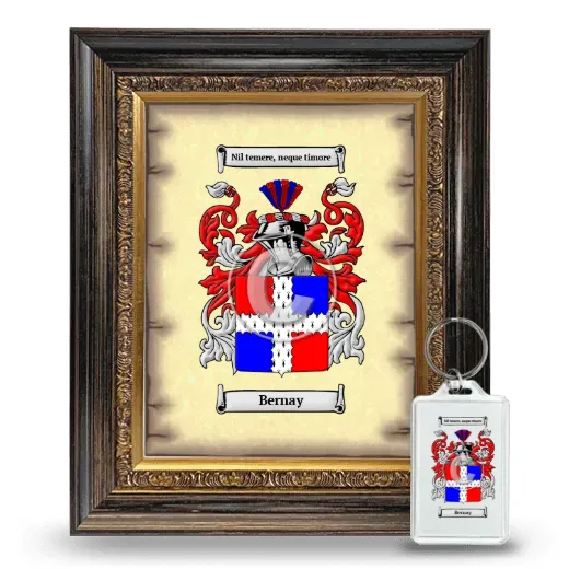 Bernay Framed Coat of Arms and Keychain - Heirloom
